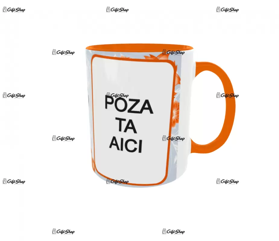 Cana, personalizata cu  2 poze si 1 text, 330ml, model 3101