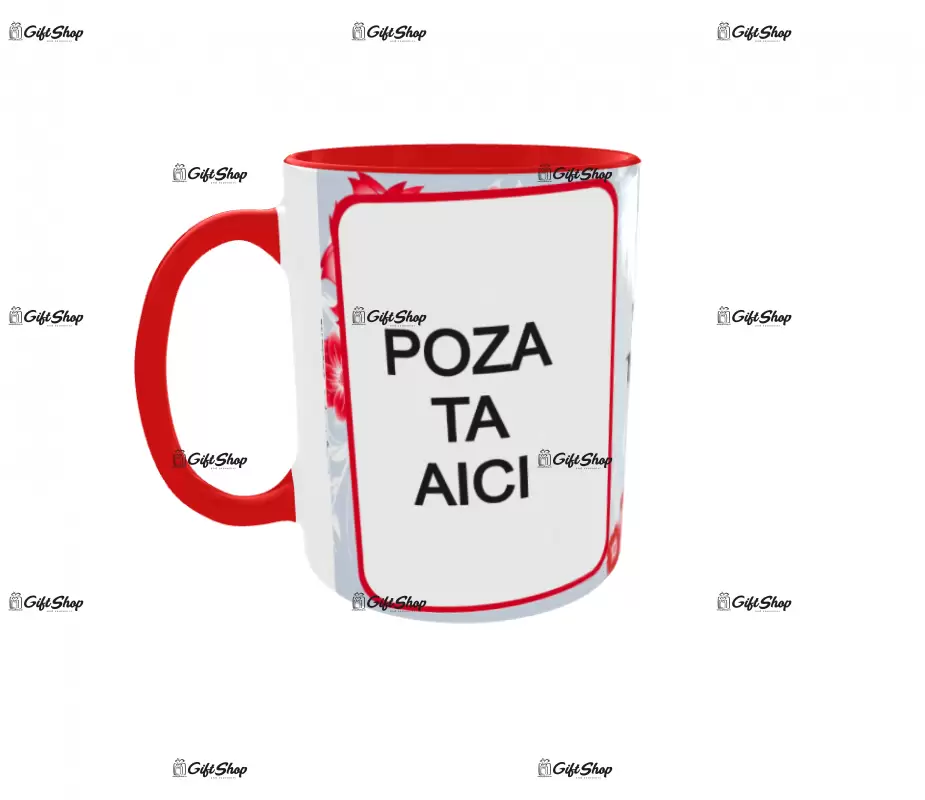 Cana, personalizata cu  2 poze si 1 text, 330ml, model 3102