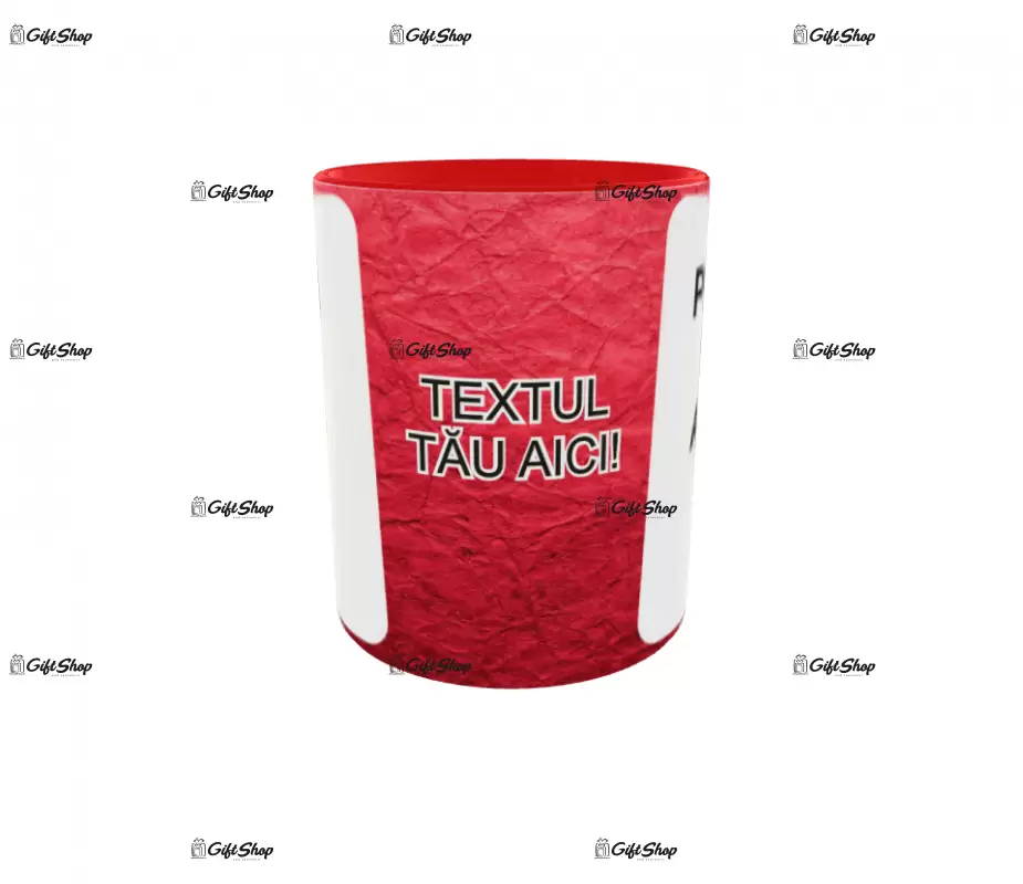 Cana, personalizata cu  2 poze si 1 text, 330ml, model  3104