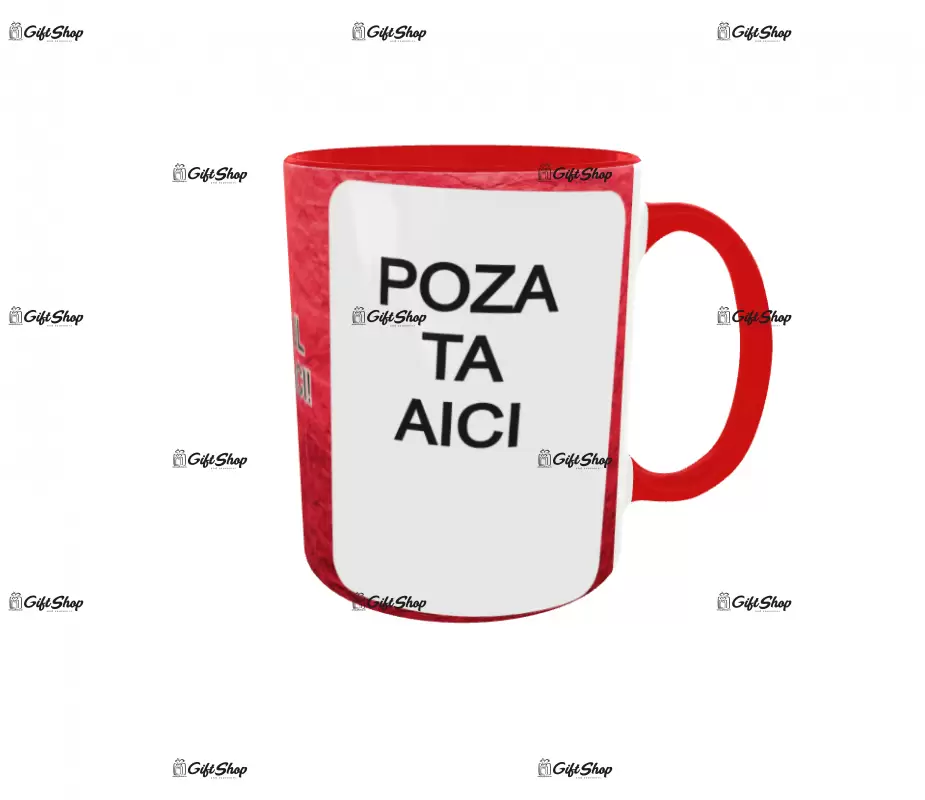 Cana, personalizata cu  2 poze si 1 text, 330ml, model  3104