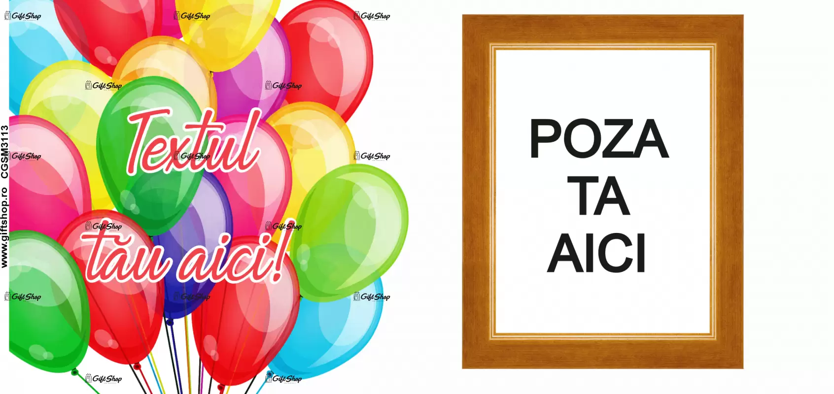Cana, personalizata cu poza si text, 330ml, model 3113