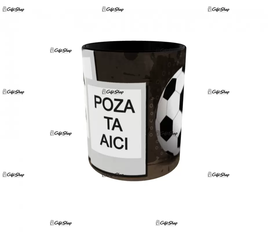 Cana, personalizata cu  2 poze si 1 text, 330ml, model  3114