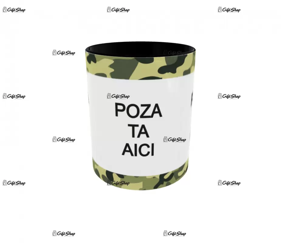 Cana, personalizata cu 3 poze si 1 text, 330ml, model  3116
