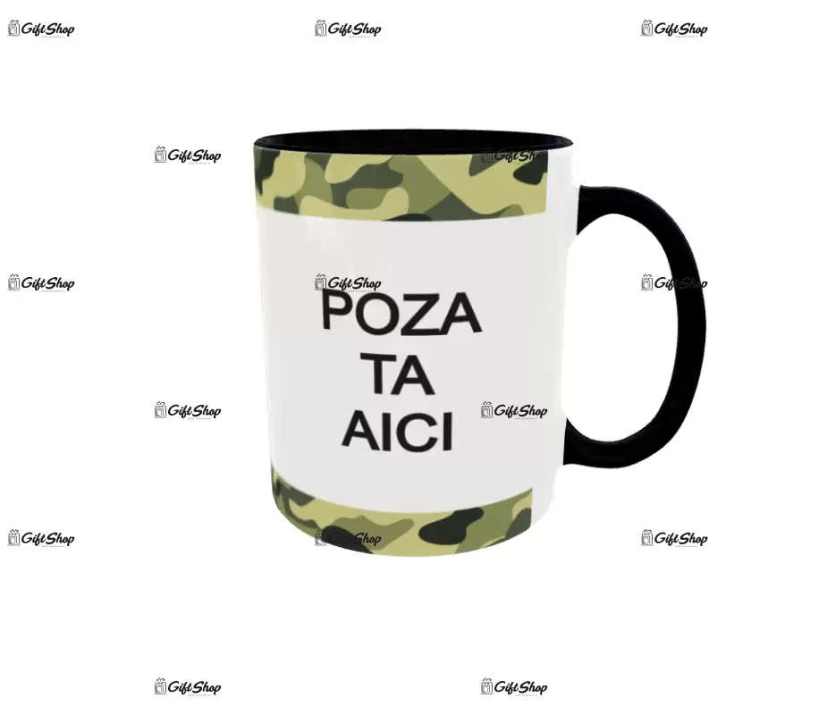 Cana, personalizata cu 3 poze si 1 text, 330ml, model  3116