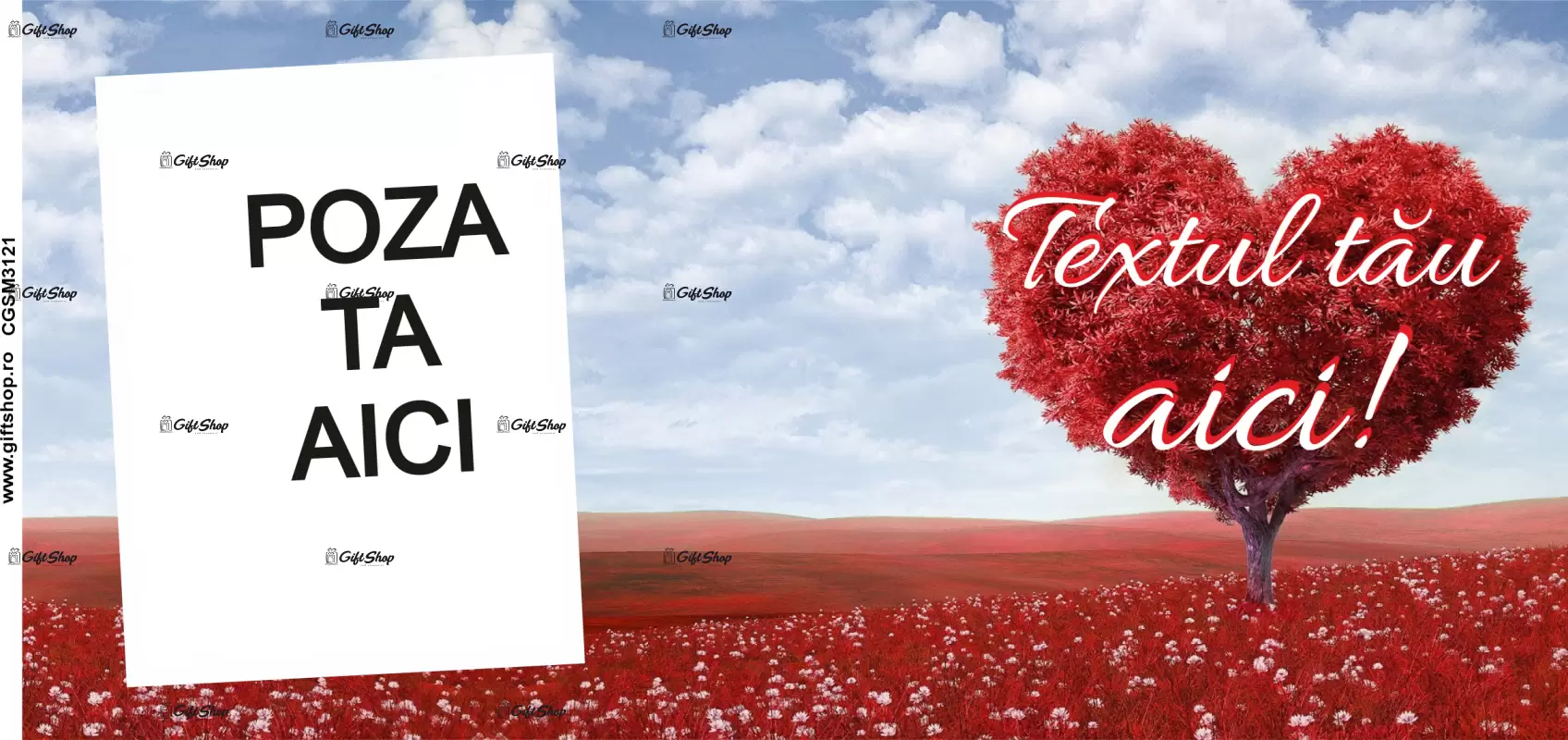 Cana, personalizata cu poza si text, 330ml, model 3121