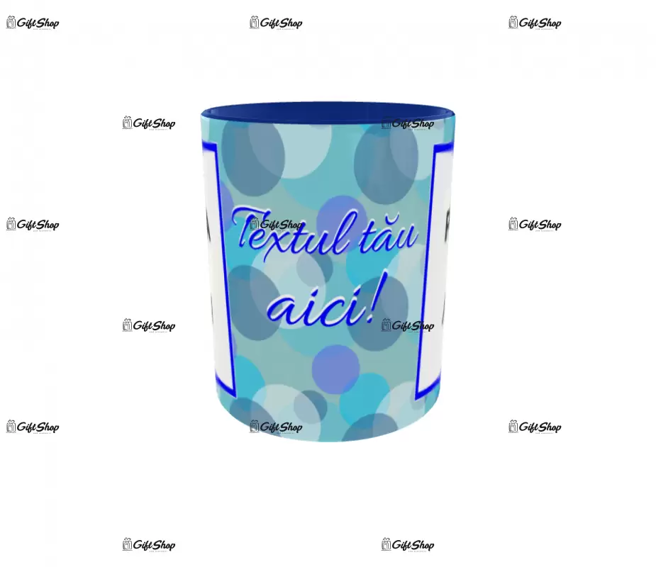 Cana, personalizata cu 2 poze si 1 text, 330ml, model 3132