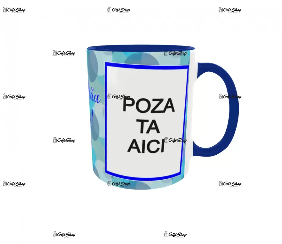 Cana, personalizata cu 2 poze si 1 text, 330ml, model 3132