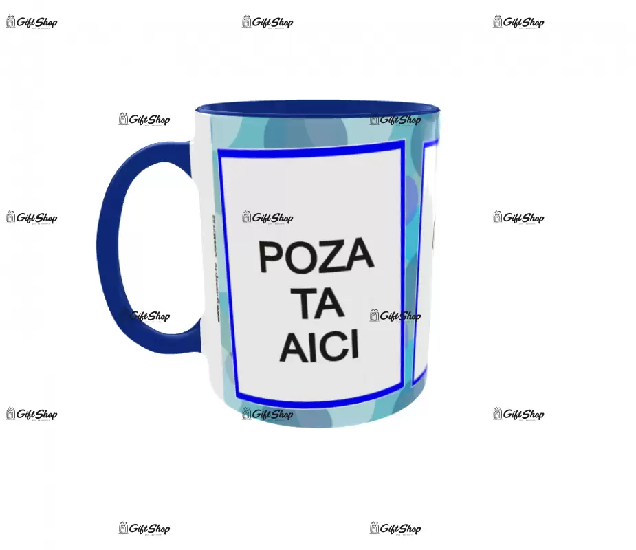 Cana, personalizata cu 3 poze si 1 text, 330ml, model 3133