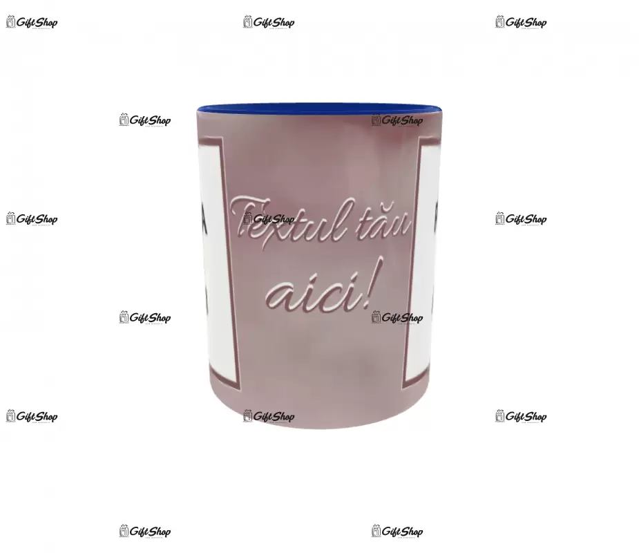 Cana, personalizata cu 2 poze si 1 text, 330ml, model 3138