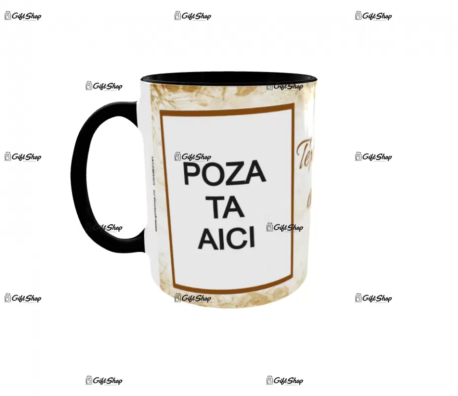 Cana, personalizata cu 2 poze si 1 text, 330ml, model 3141
