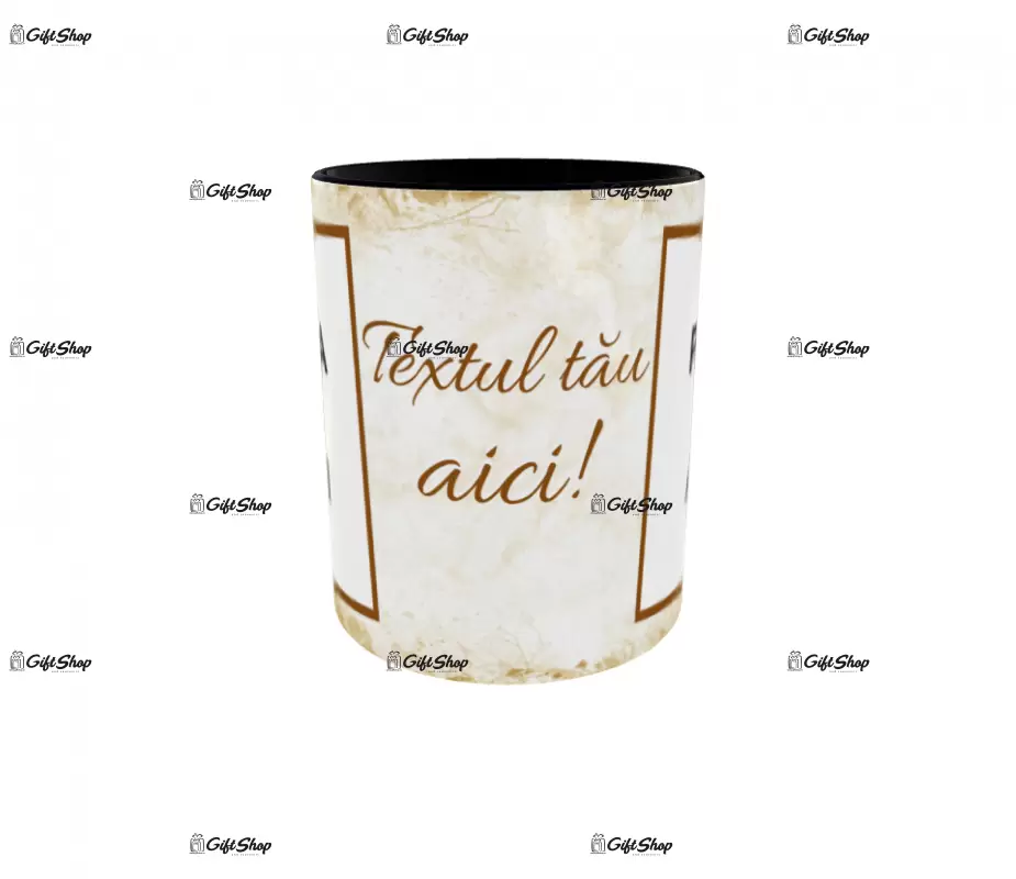 Cana, personalizata cu 2 poze si 1 text, 330ml, model 3141
