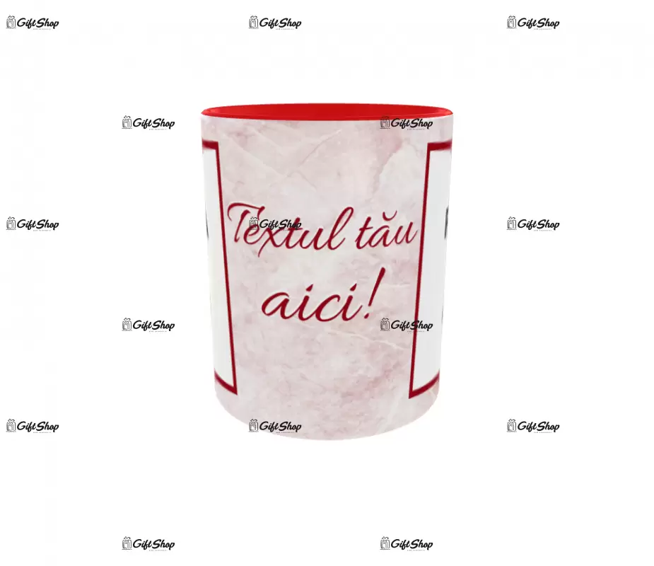 Cana, personalizata cu 2 poze si text, 330ml, model 3153
