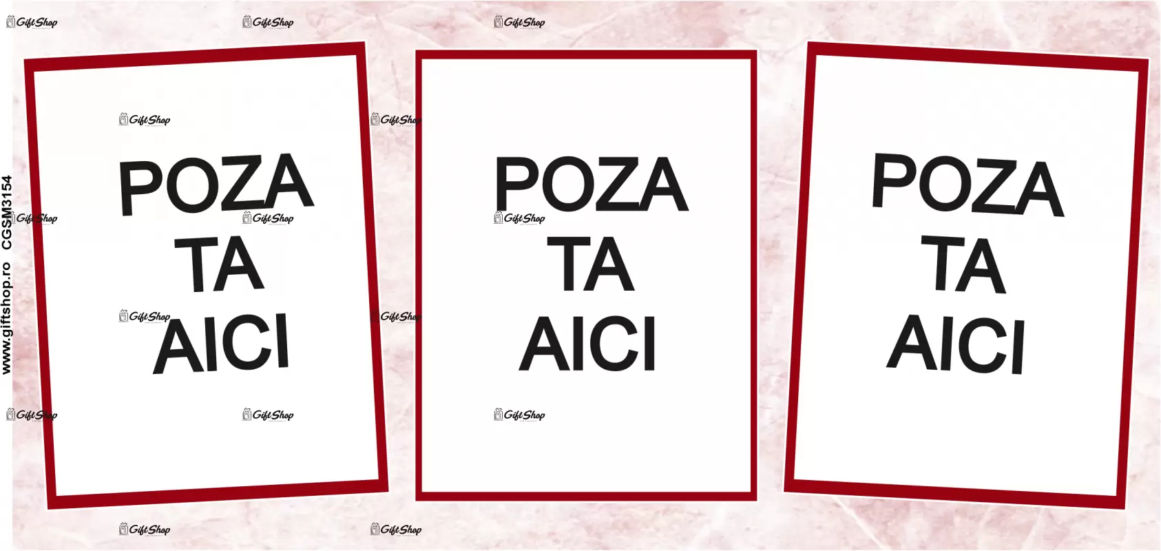 Cana, personalizata cu 3 poze si text, 330ml, model 3154