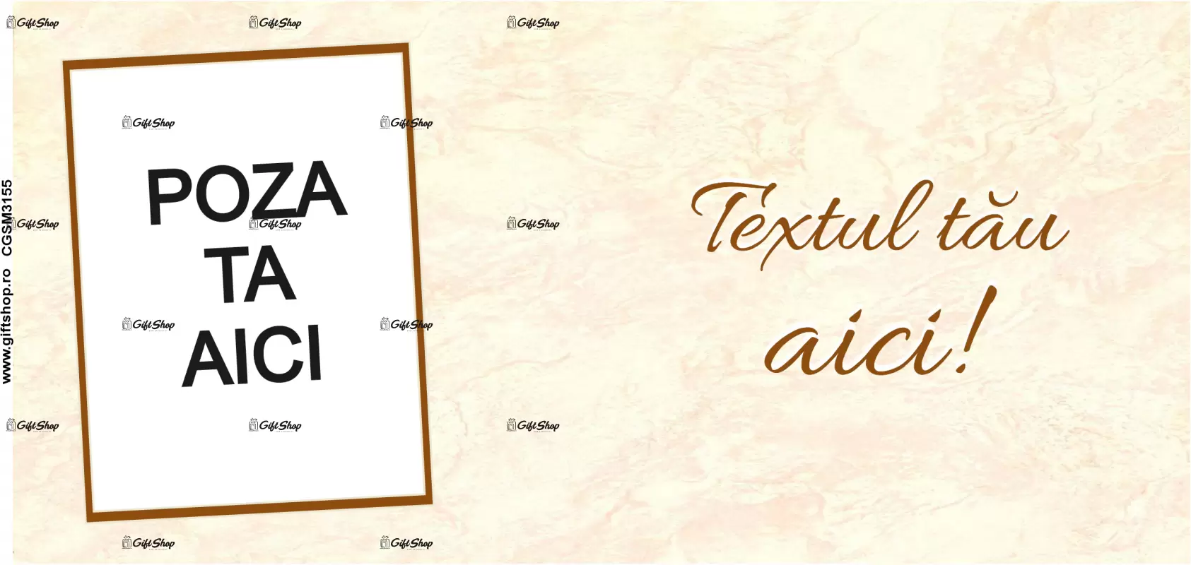 Cana, personalizata cu poza si text, 330ml, model 3155