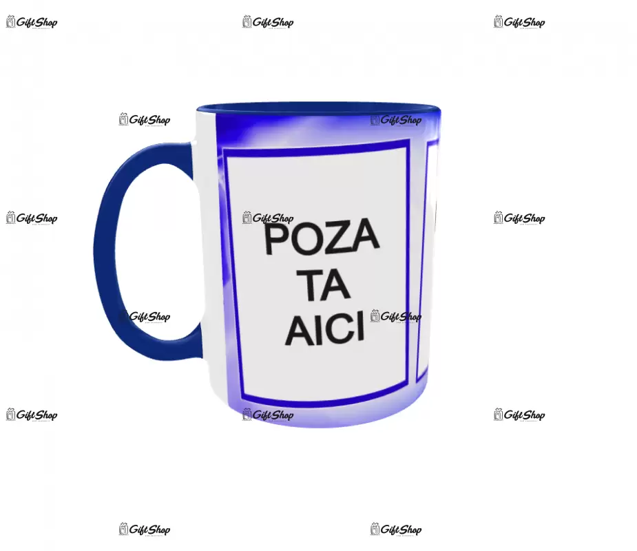 Cana, personalizata cu 3 poze si text, 330ml, model 3160