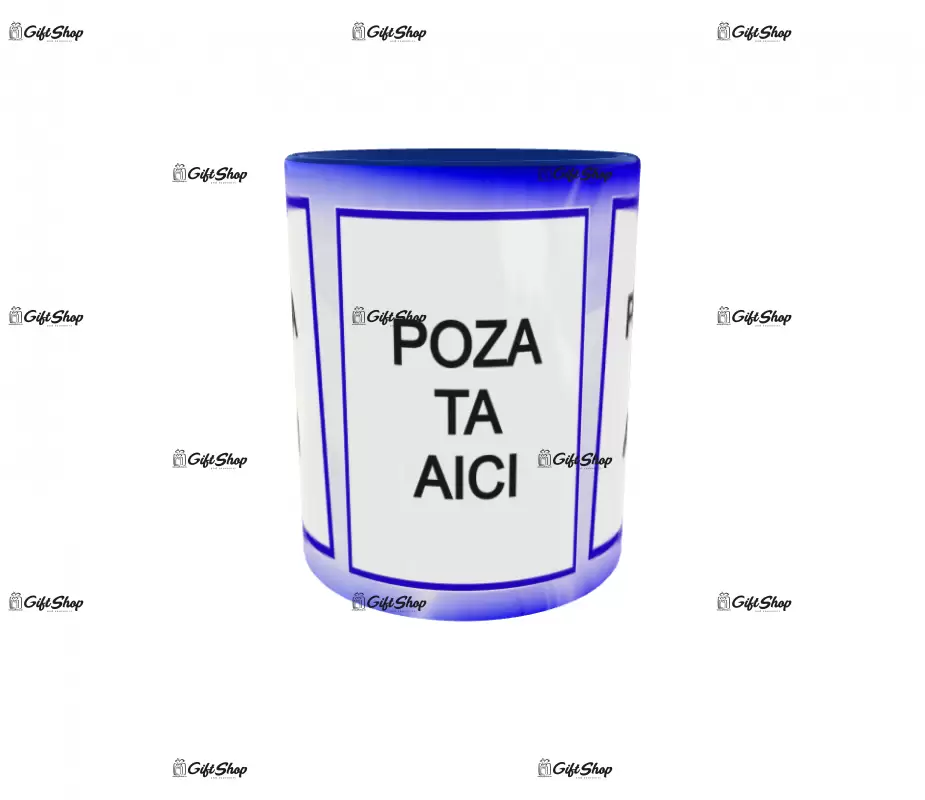 Cana, personalizata cu 3 poze si text, 330ml, model 3160