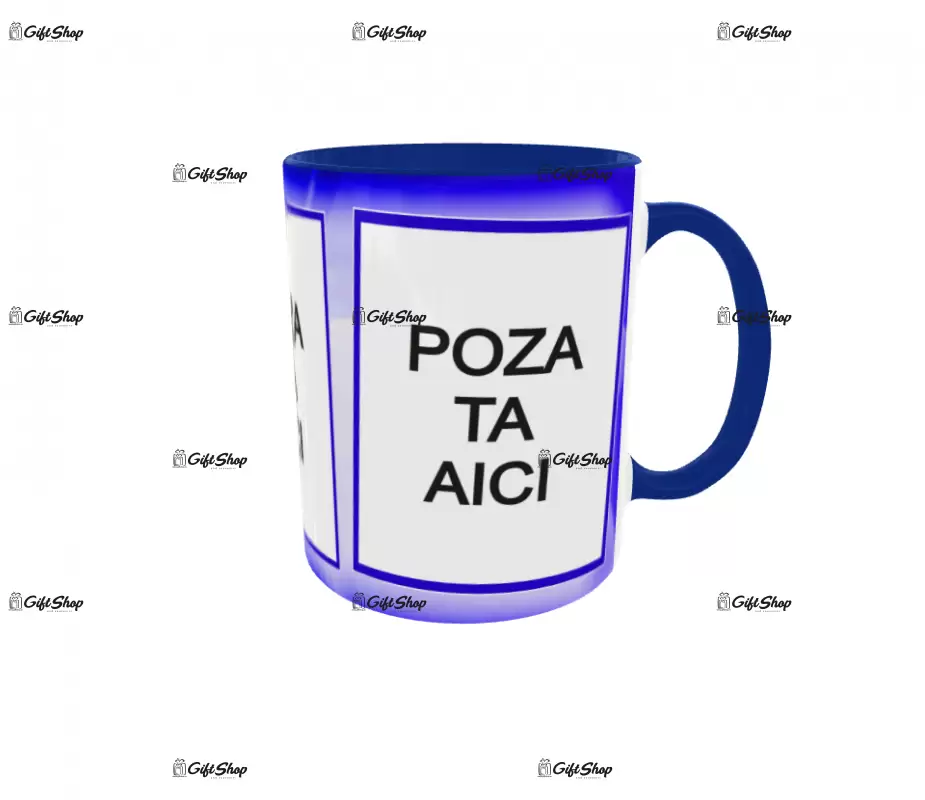 Cana, personalizata cu 3 poze si text, 330ml, model 3160