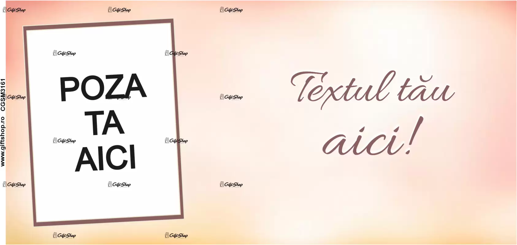 Cana, personalizata cu poza si text, 330ml, model 3161