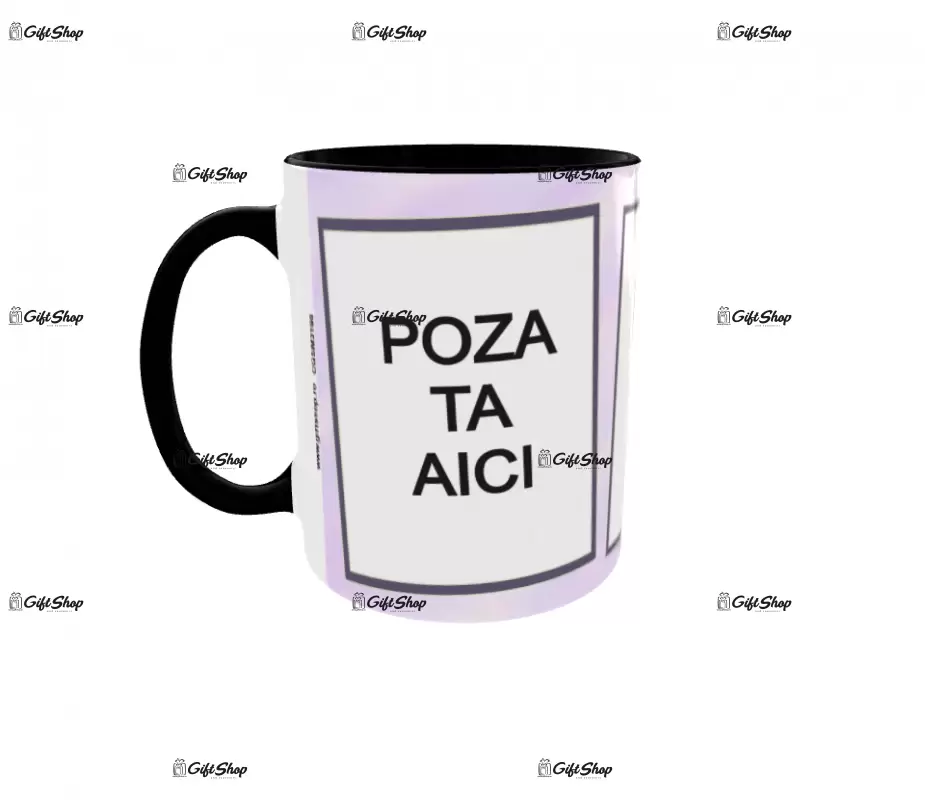 Cana, personalizata cu 3 poze si text, 330ml, model 3166