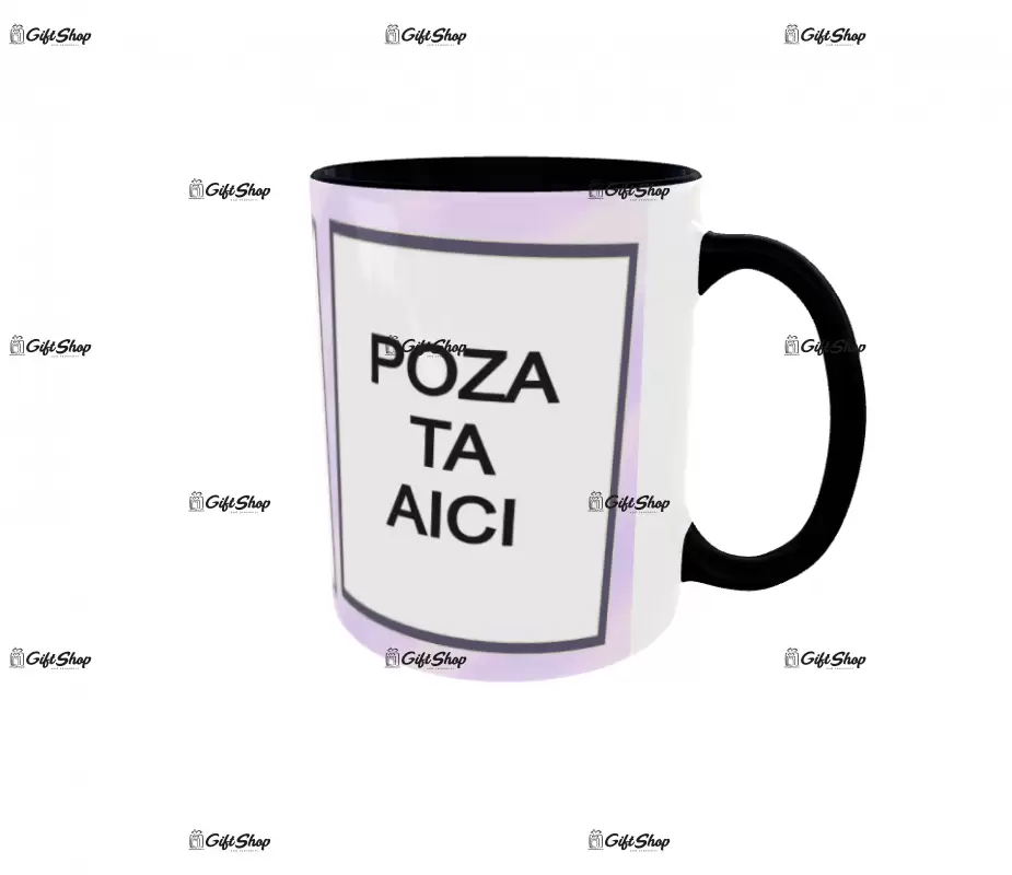 Cana, personalizata cu 3 poze si text, 330ml, model 3166