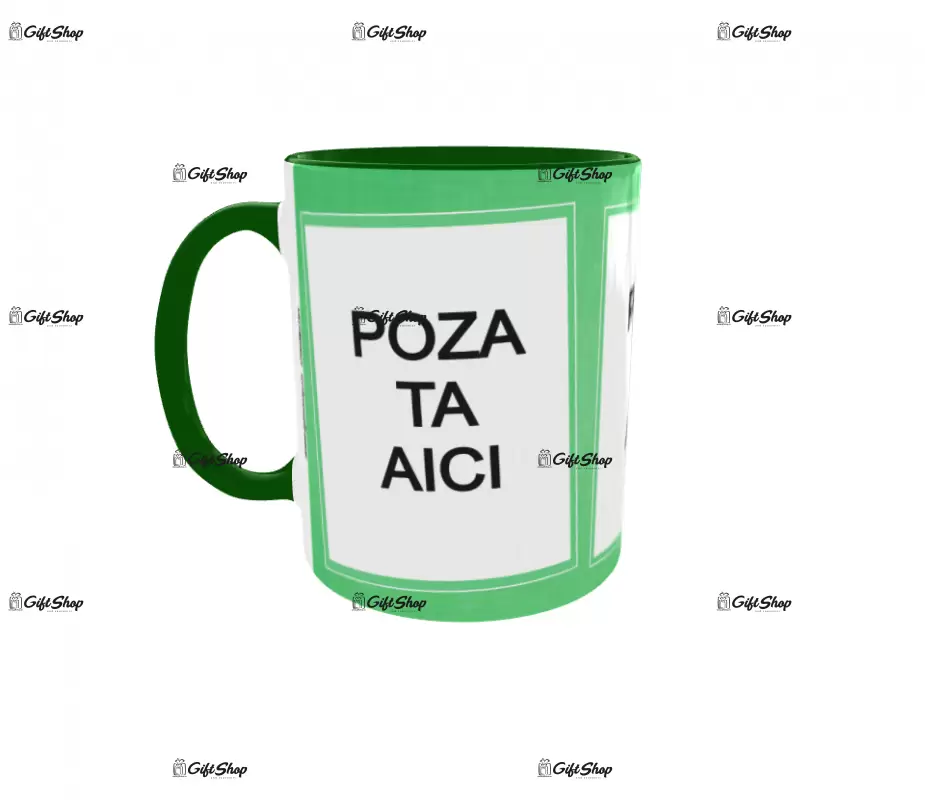 Cana, personalizata cu 3 poze si text, 330ml, model 3181