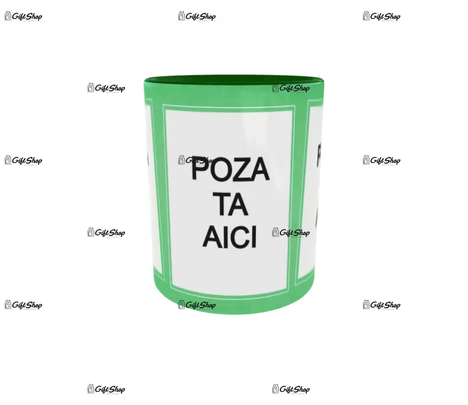 Cana, personalizata cu 3 poze si text, 330ml, model 3181