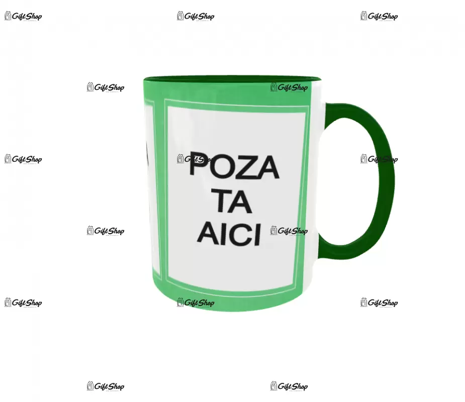 Cana, personalizata cu 3 poze si text, 330ml, model 3181