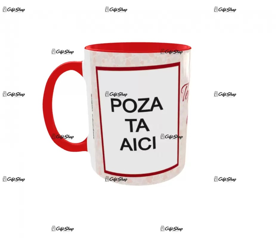 Cana, personalizata cu 2 poze si text, 330ml, model 3198