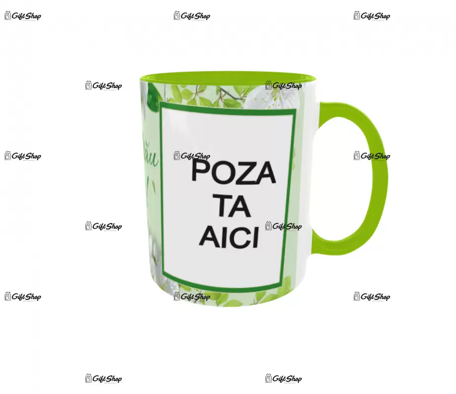 Cana, personalizata cu 2 poze si text, 330ml, model 3204