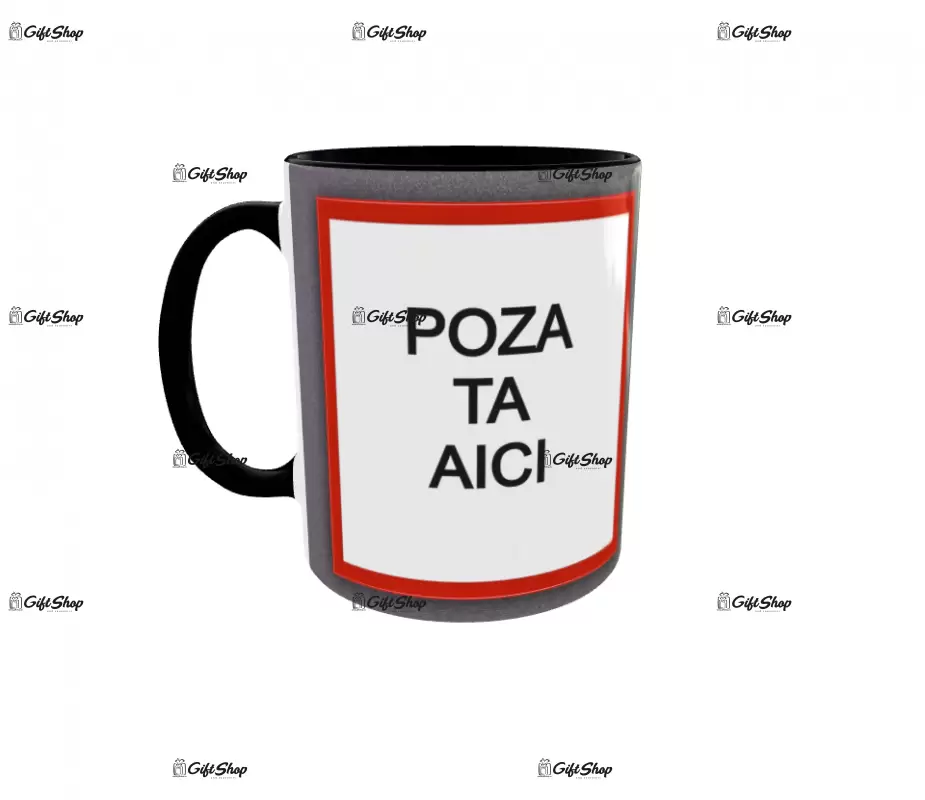 Cana, personalizata cu 3 poze si text, 330ml, model 3219