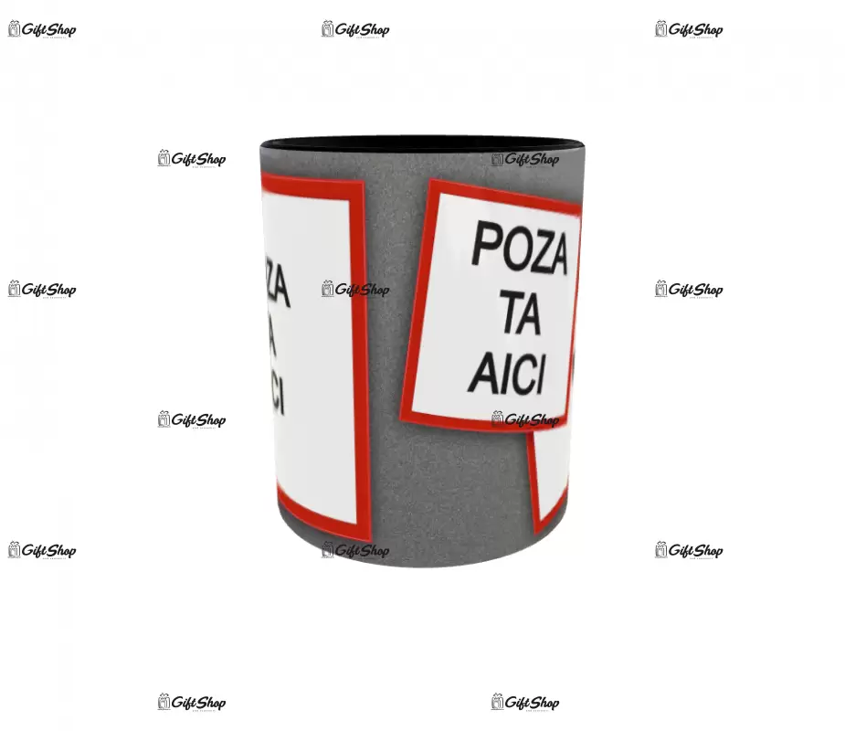 Cana, personalizata cu 3 poze si text, 330ml, model 3219