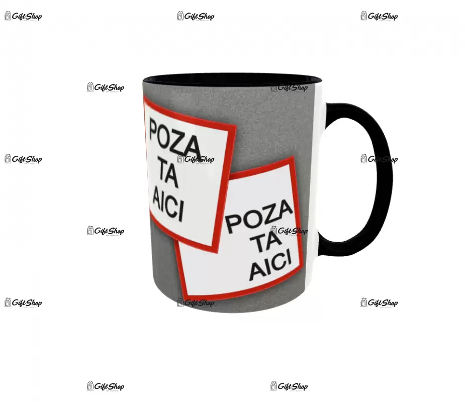 Cana, personalizata cu 3 poze si text, 330ml, model 3219