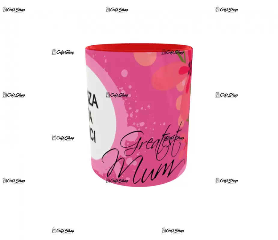 Greatest mum, cana personalizata cu poza si text, 330ml, model 3220