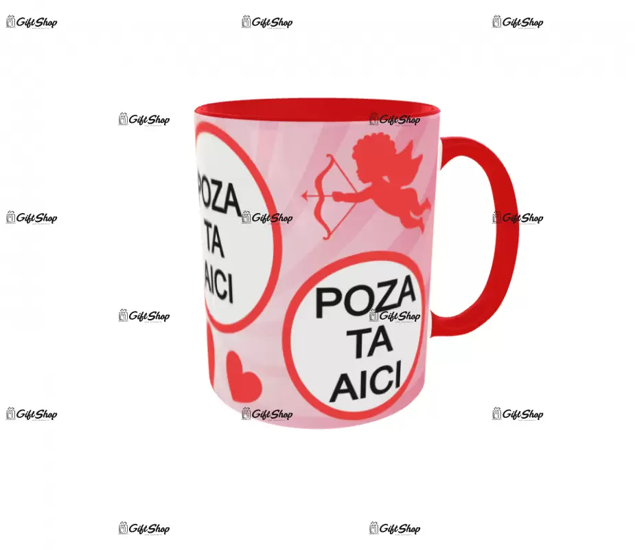 Cana, personalizata cu 2 poze si text, 330ml, model 3221