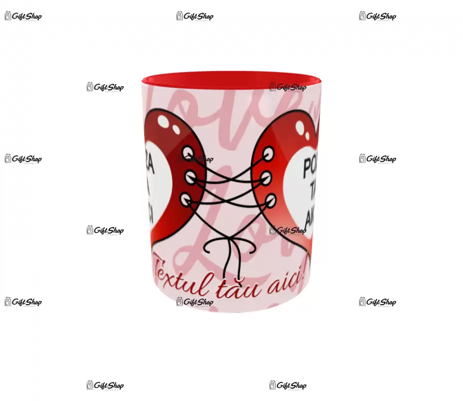 Cana, personalizata cu 2 poze si text, 330ml, model 3222