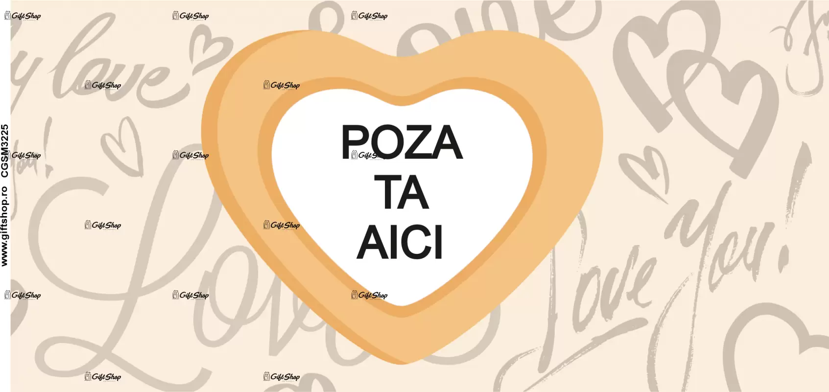 Cana, personalizata cu poza si text, 330ml, model 3225