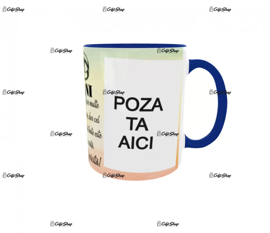 10 ani, cana personalizata cu 2 poze si text, 330ml, model 3233