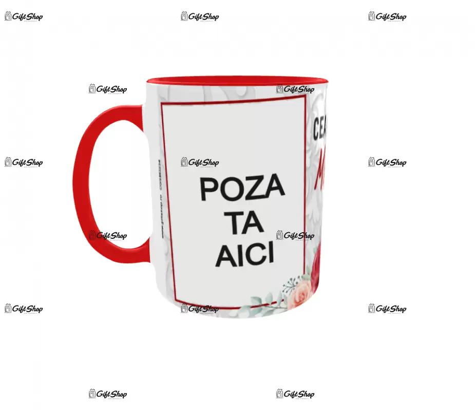 Cea mai buna mama, cana personalizata cu 2 poze si text, 330ml, model 3234