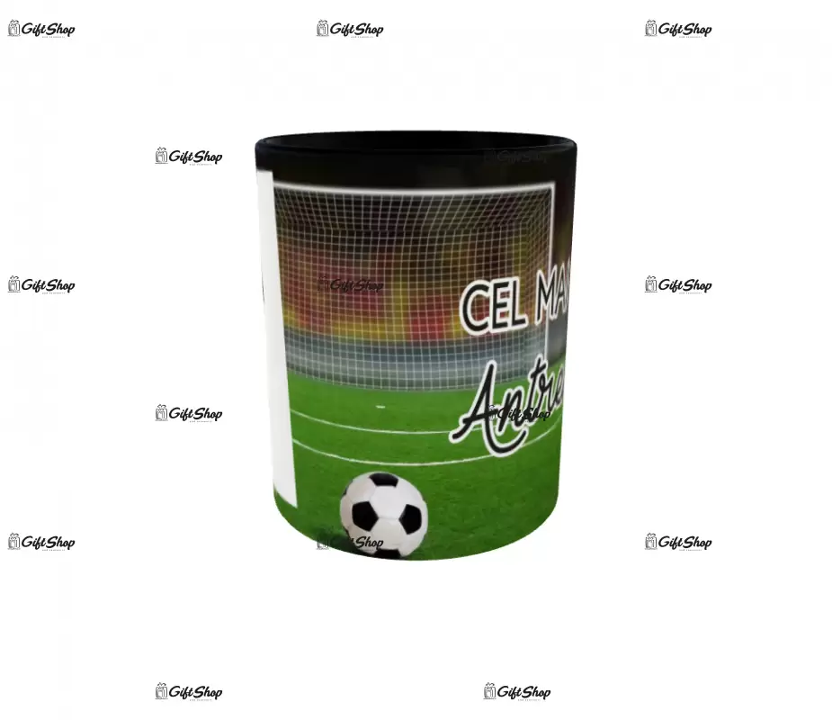 Cel mai bun antrenor, cana personalizata cu poza si text, 330ml, model 3236