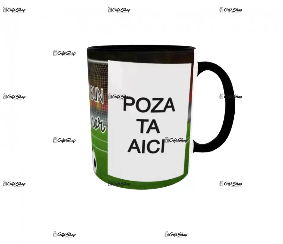 Cel mai bun antrenor, cana personalizata cu 2 poze si text, 330ml, model 3237