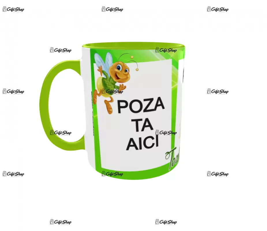 Cana, personalizata cu 3 poze si text, 330ml, model 3244
