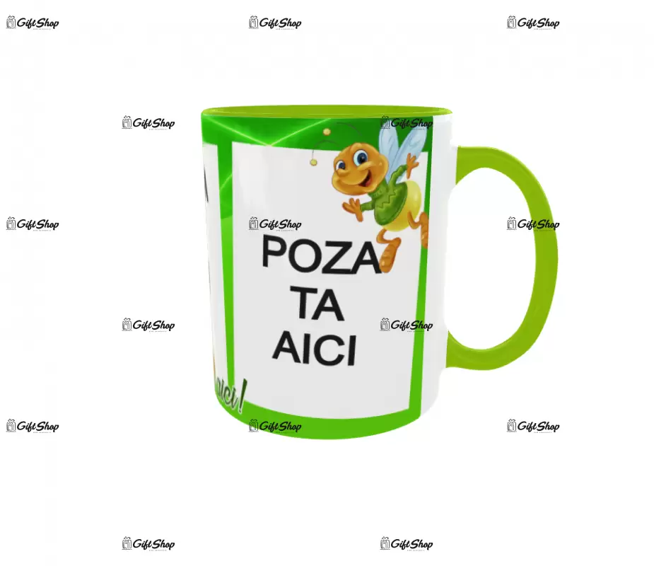 Cana, personalizata cu 3 poze si text, 330ml, model 3244