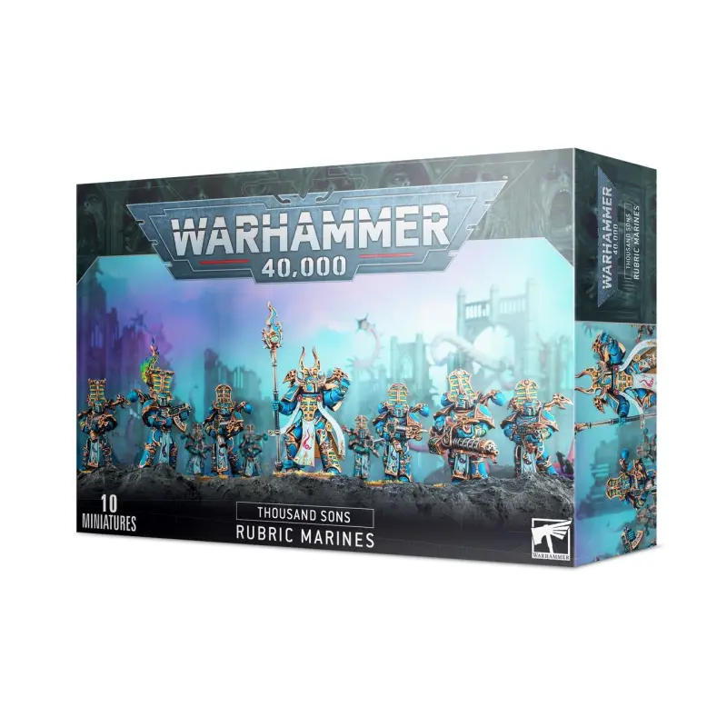 Thousand sons: rubric marines, warhammer 40000, games workshop, model 43-35
