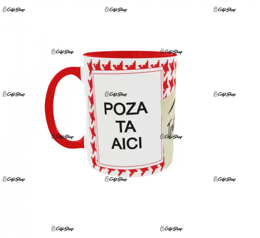 Cana, personalizata cu 2 poze si text, 330ml, model 3255