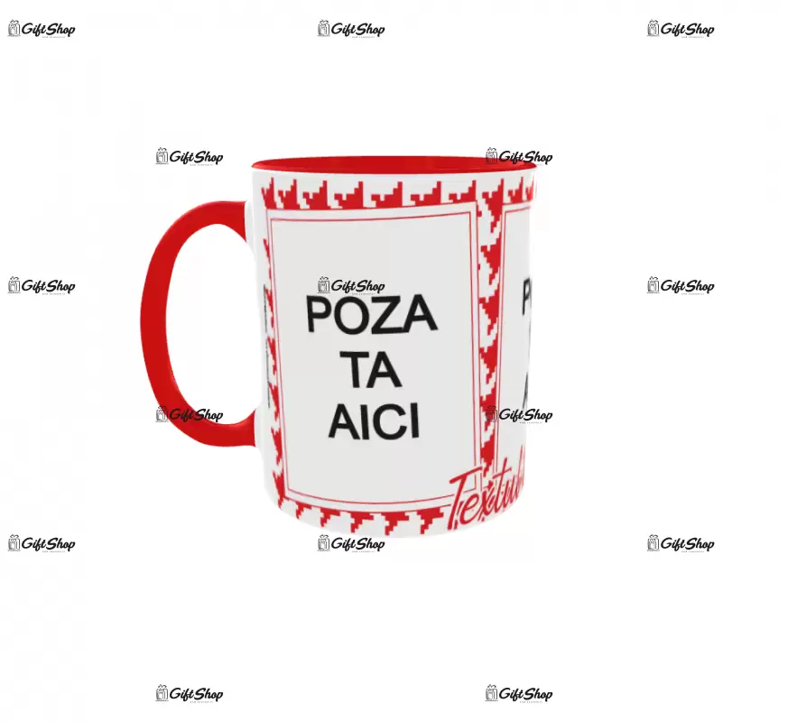 Cana, personalizata cu 3 poze si text, 330ml, model 3256