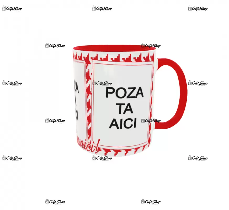 Cana, personalizata cu 3 poze si text, 330ml, model 3256