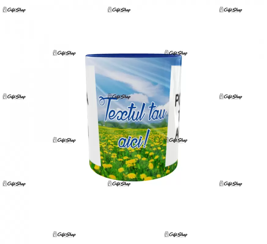 Cana, personalizata cu 2 poze si text, 330ml, model 3258