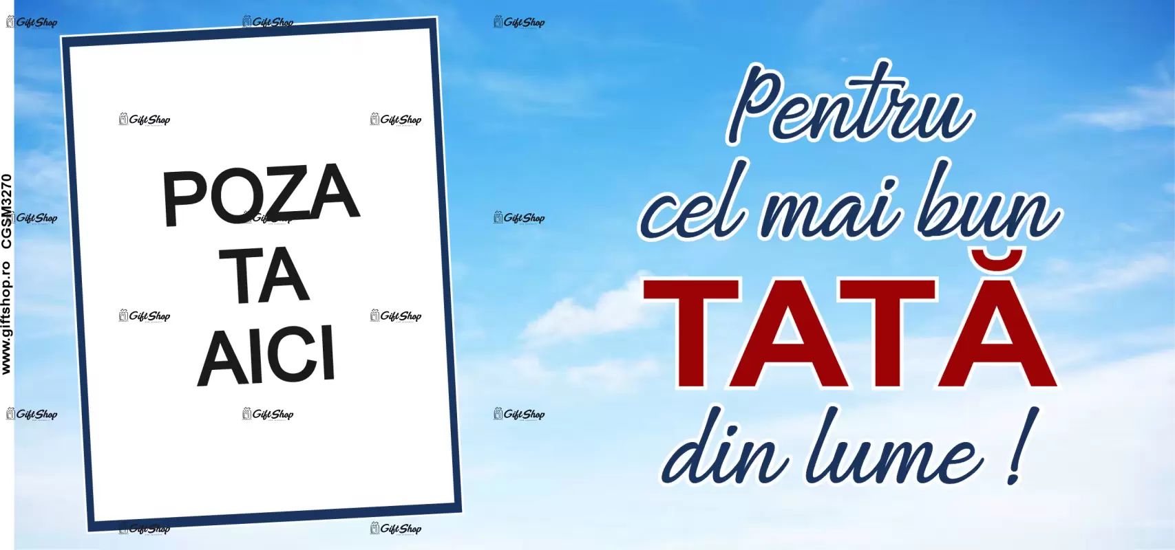 Pentru cel mai bun tata din lume, cana personalizata cu poza si text, 330ml, model 3270