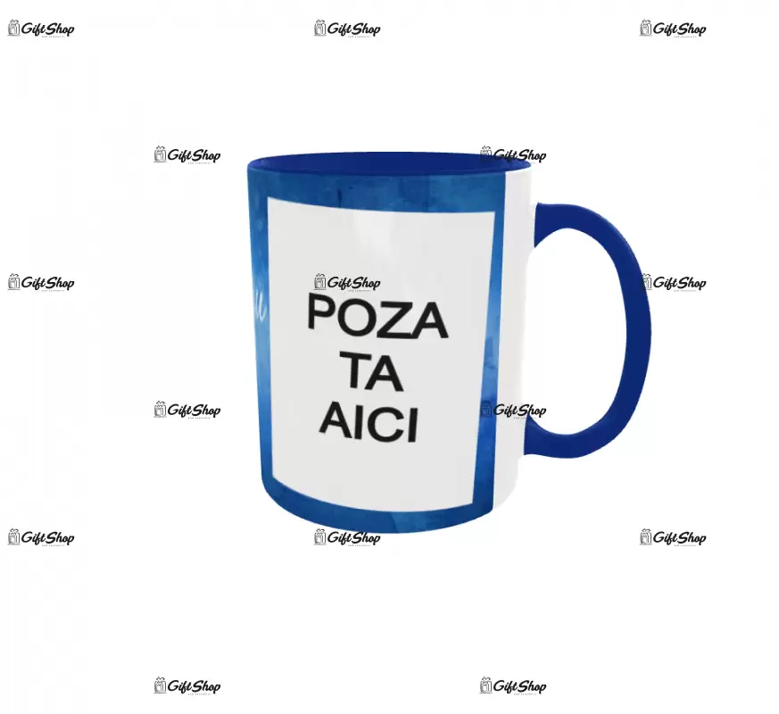 Cana, personalizata cu 2 poze si text, 330ml, model 3274