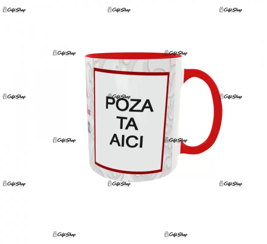 Te iubesc, cana personalizata cu 2 poze si text, 330ml, model 3278